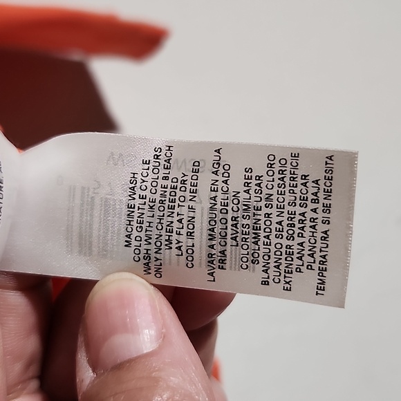 JOE Fresh Large Button Up Sweater Orange - Picture 7 of 8